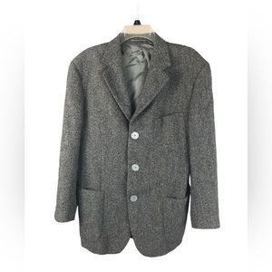 JACKET - Men's Ermenegildo Zenga Soft Textured Wool Grey Blazer. Size L or 43R.